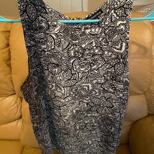 Black and white blouse